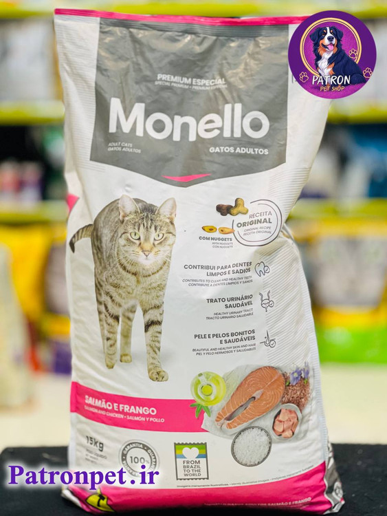 عکس غذای خشک مونلو مدل سوپر پرمیوم مخصوص گربههای بالغ